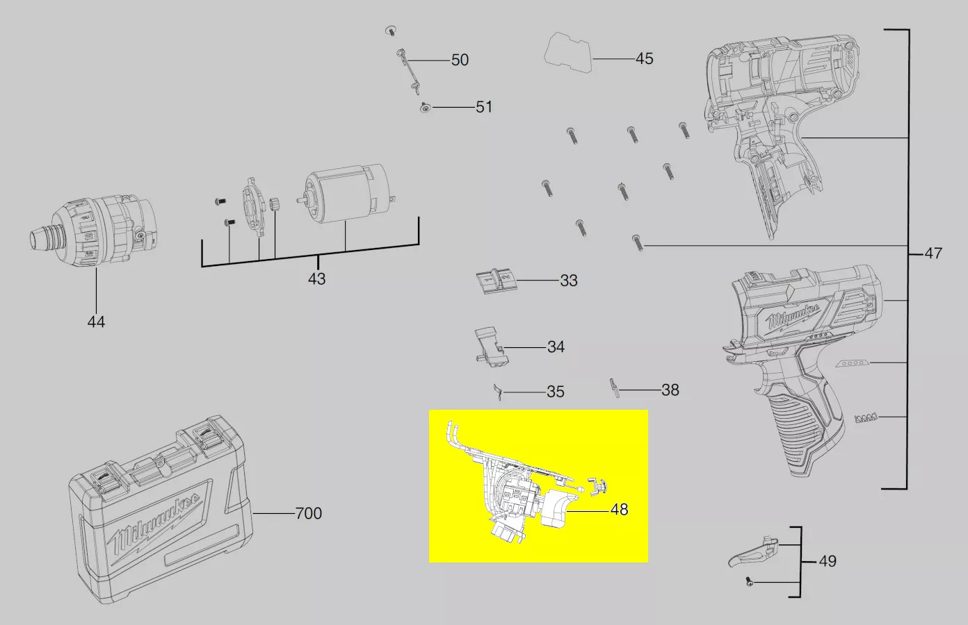 interrupteur-variateur réf. 4931435975 Milwaukee